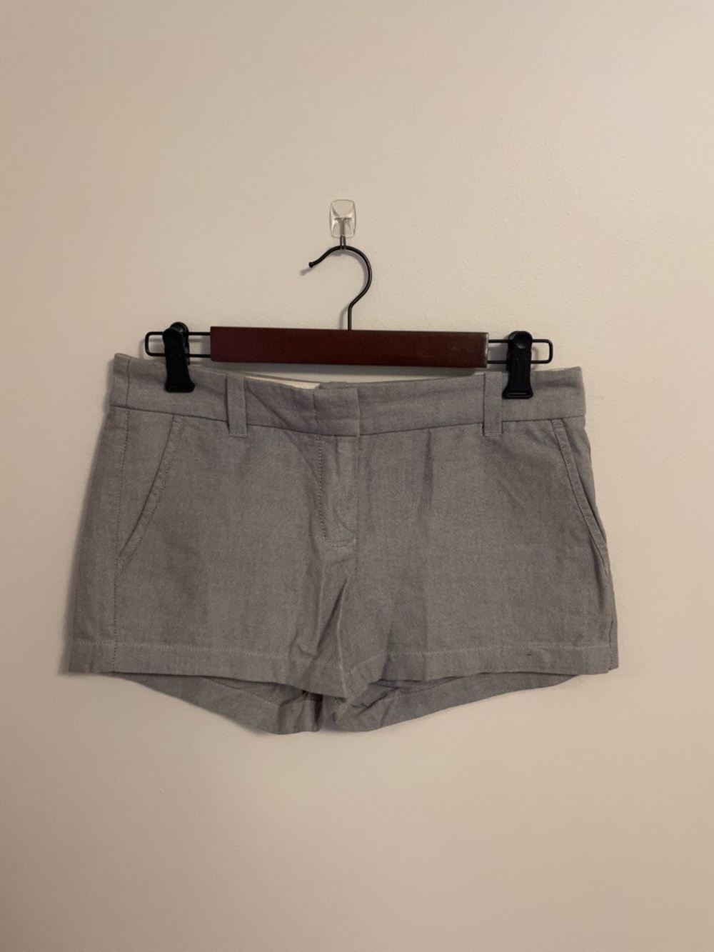 J. Crew Light Gray High-Waist Tailored Shorts